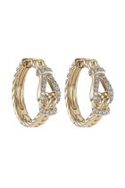 Thoroughbred Loop 18K Gold & Diamond Hoop Earrings